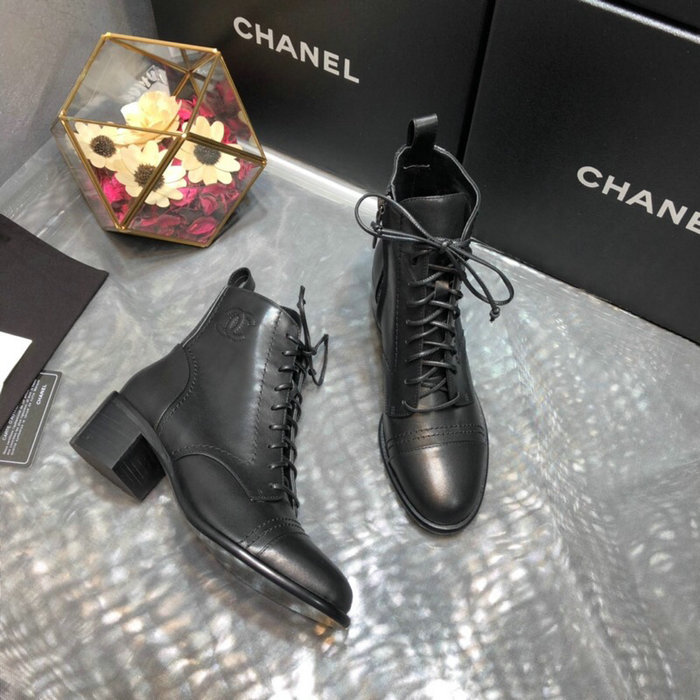 Chanel Calfskin Boots Black C10054