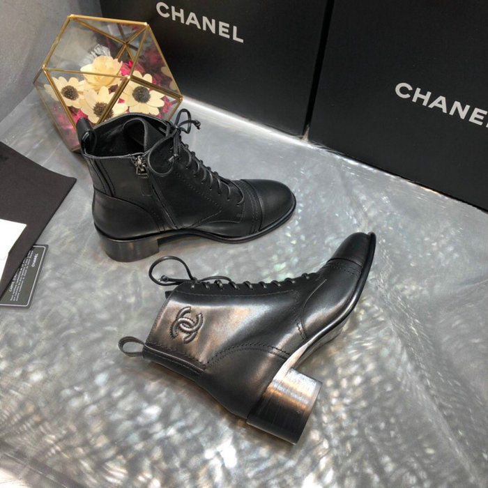 Chanel Calfskin Boots Black C10054