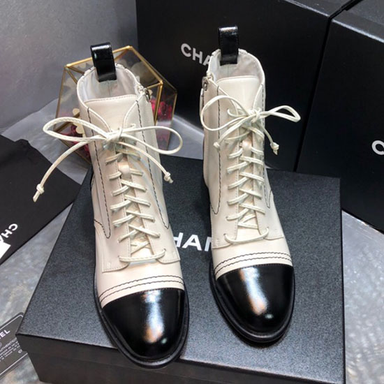 Chanel Calfskin Boots White C10054