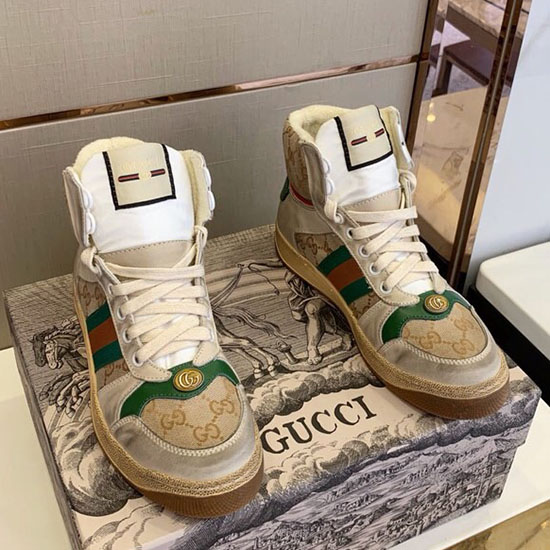 Gucci Screener Leather Sneaker Brown GS21101
