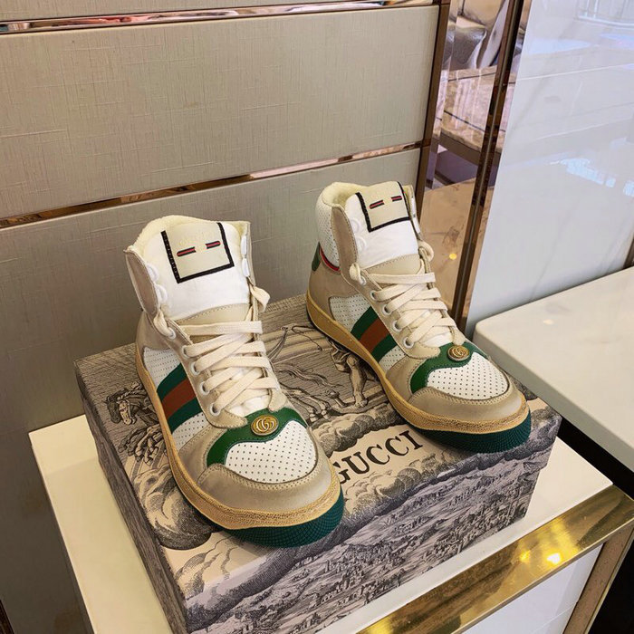 Gucci Screener Leather Sneaker Green GS21101