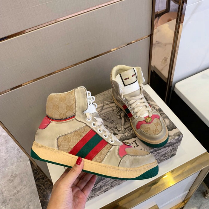 Gucci Screener Leather Sneaker Red GS21101