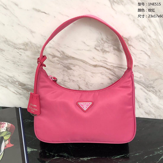 Prada Nylon Hobo Bag Pink 1NE515