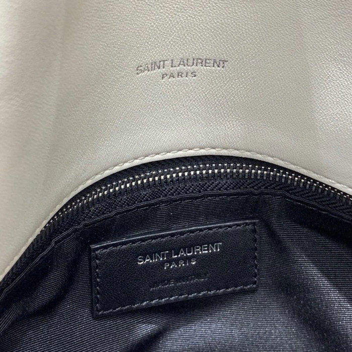 Saint Laurent Loulou Puffer Medium Bag White 577475