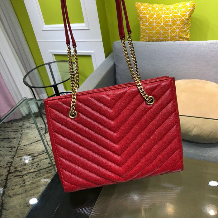 Saint Laurent Tribeca Small Shopping Bag Red 568865