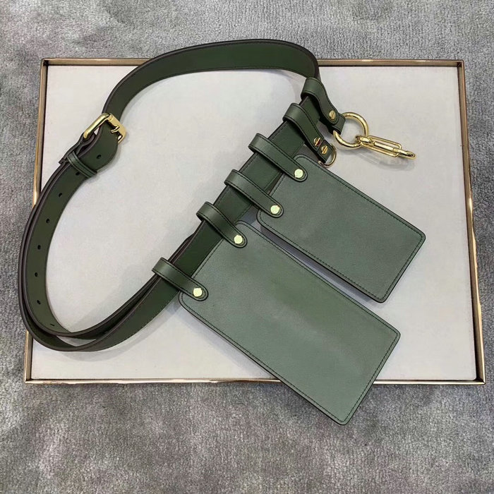 Fendi Calfskin Belt Bag Green F593D