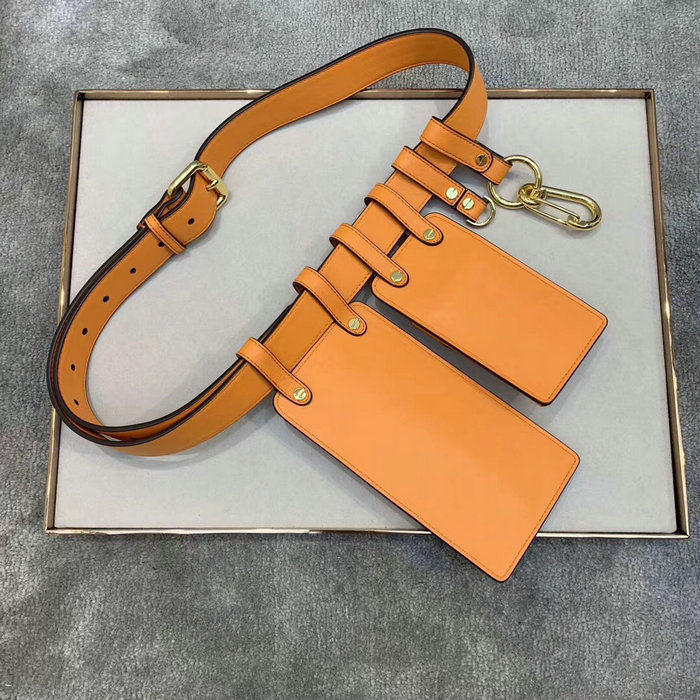 Fendi Calfskin Belt Bag Orange F593D