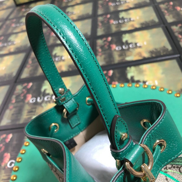 Gucci Ophidia GG Flora Small Bucket Bag Green 550621