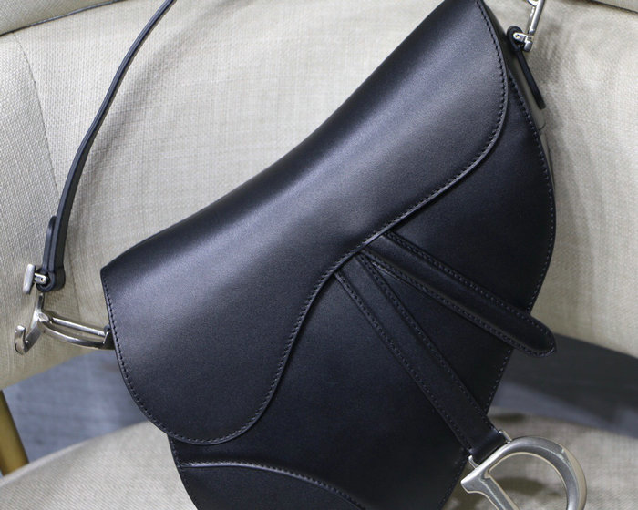 Dior Saddle Bag Black with Silver Hardware M9001