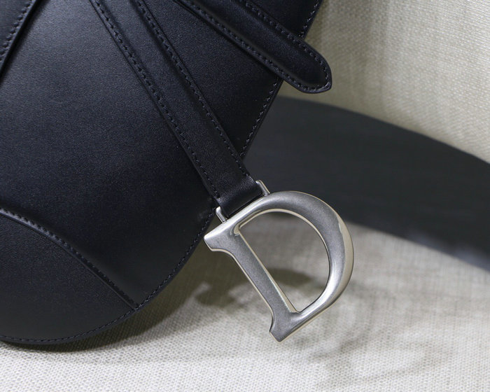 Dior Saddle Bag Black with Silver Hardware M9001