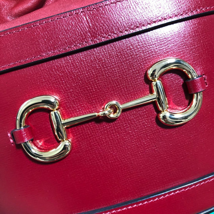Gucci 1955 Horsebit Bucket Bag Red 602118