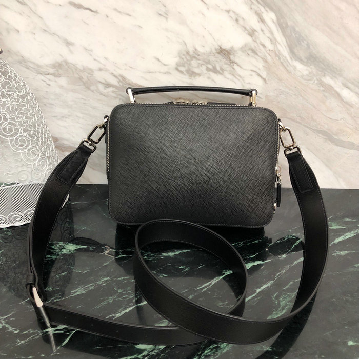 Prada Brique Saffiano Leather Bag Black 2VH069
