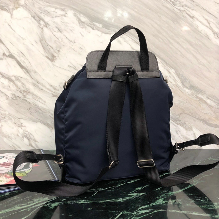 Prada Nylon Backpack Blue 1BZ063