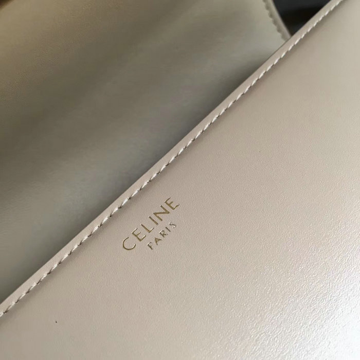 Celine Medium Triomphe Bag in Shiny Calfskin Cream C03081