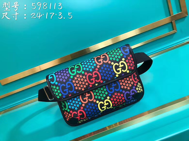 Gucci GG Psychedelic Belt Bag Black 598113
