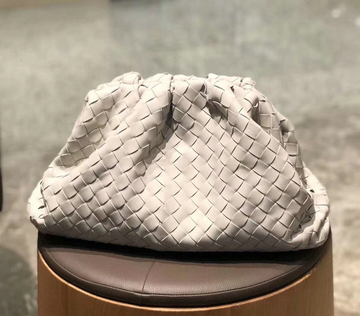 Bottega Veneta Woven Leather The Pouch White 576175