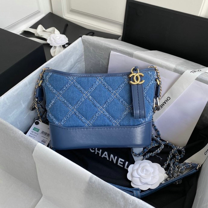 Chanel Denim Small Gabrielle Hobo Bag AS07061