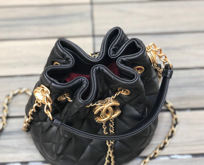Chanel Lambskin Bucket Bag AS2057