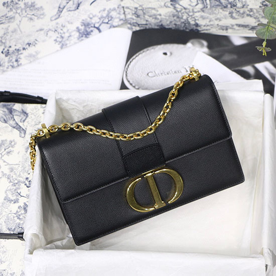 Dior Grained Calfskin 30 Montaigne Chain Bag Black M9208