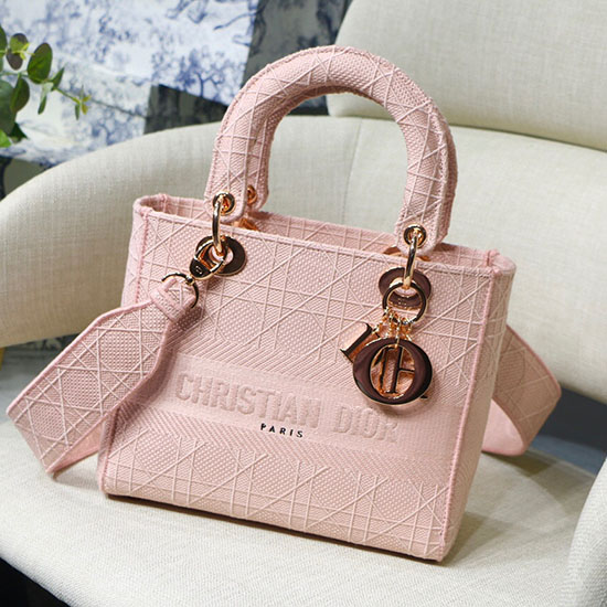 Dior Medium Lady D-lite Bag Pink M0565
