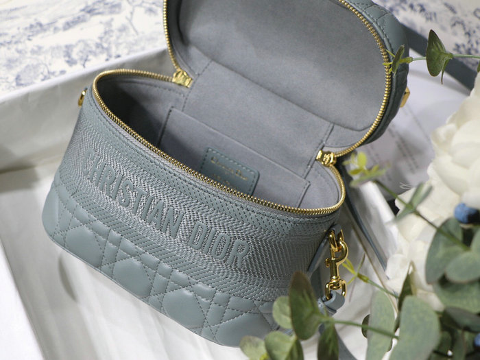 Dior Small Diortravel Vanity Case Blue S5488