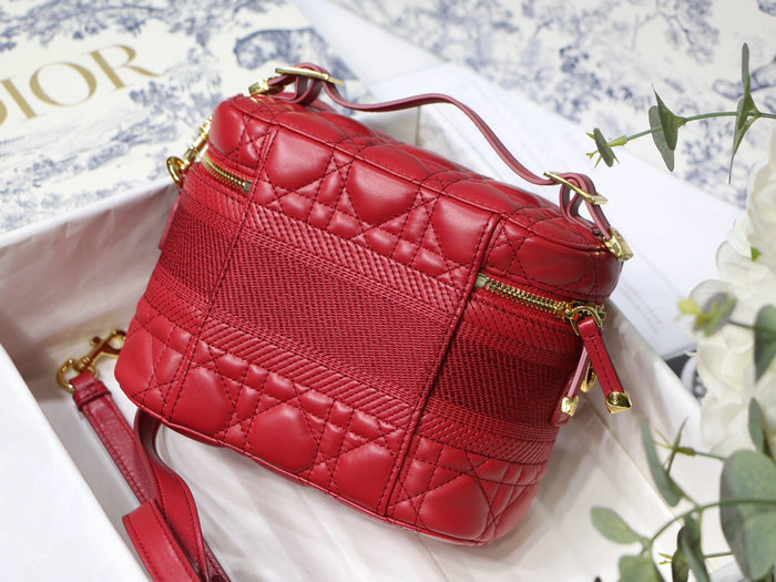 Dior Small Diortravel Vanity Case Red S5488