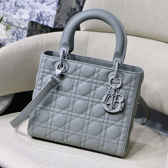 Lady Dior Ultra-Matte Bag Grey D92401
