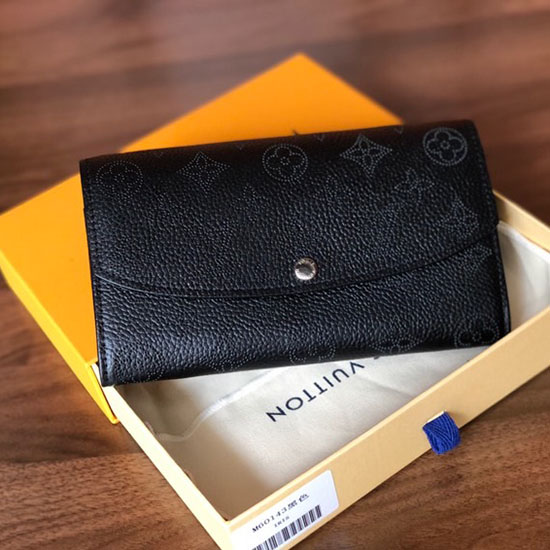 Louis Vuitton Mahina Leather Iris Wallet Black M60143