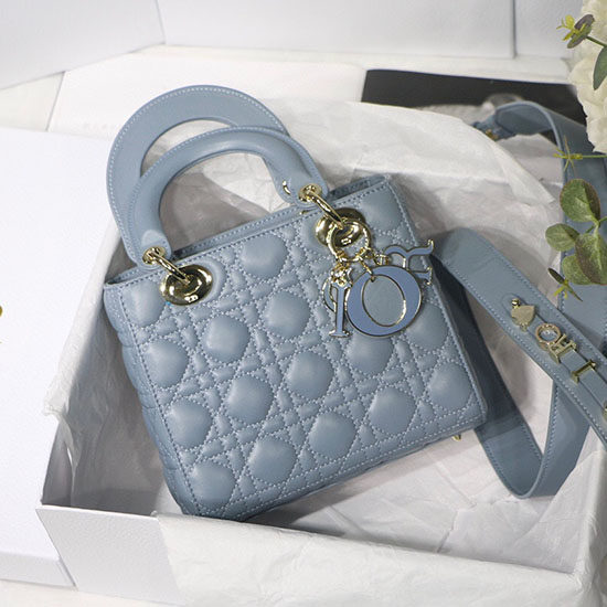 My Lady Dior Lambskin Bag Blue D92001