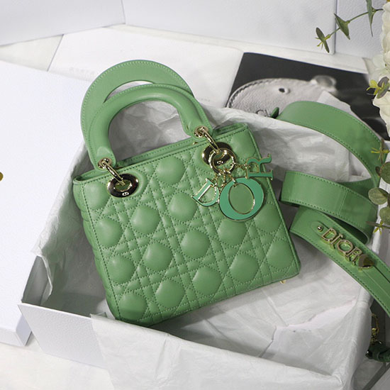 My Lady Dior Lambskin Bag Green D92001