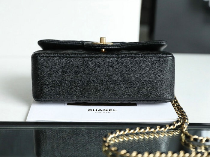 Chanel mini flap bag with top handle Black AS2431