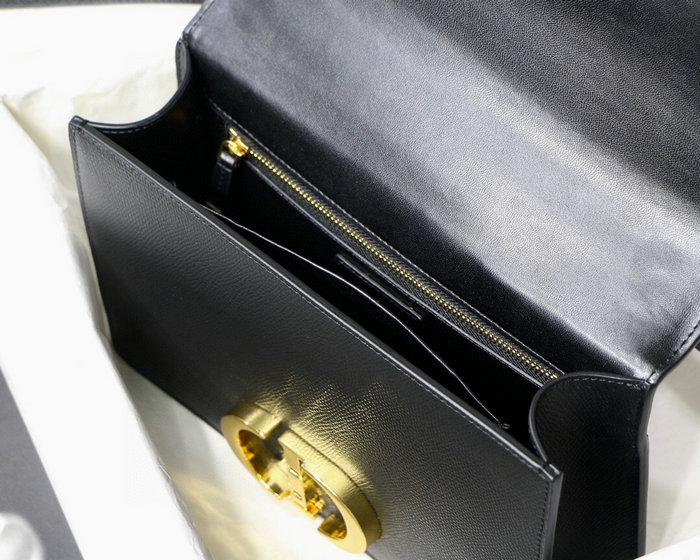 Dior 30 Montaigne Grained Calfskin Bag Black M9030