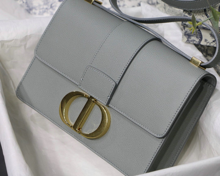 Dior 30 Montaigne Grained Calfskin Bag Grey M9030