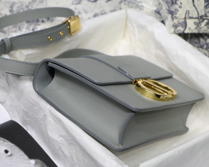 Dior 30 Montaigne Grained Calfskin Bag Grey M9030