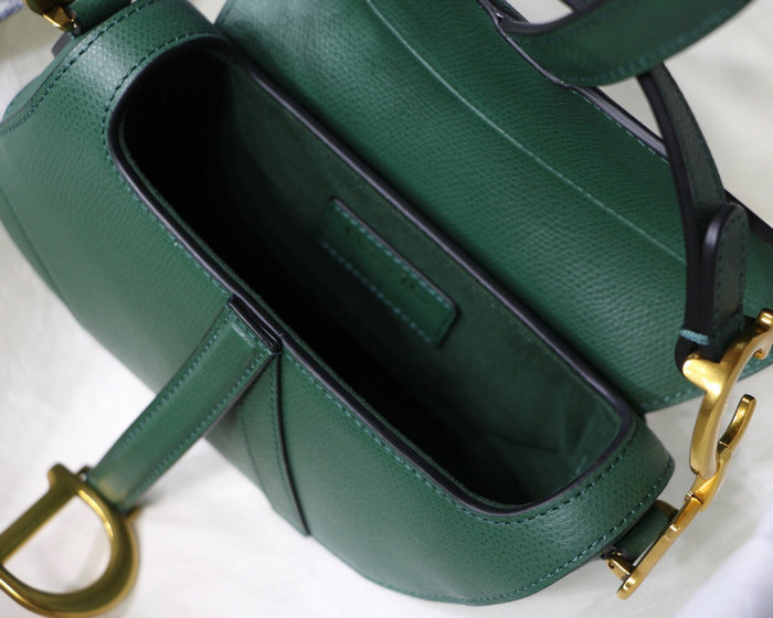 Dior Grained Calfskin Saddle Bag Green M9001