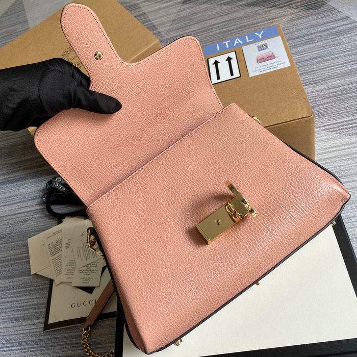 Gucci Interlocking GG Leather Crossbody Bag Nude 510302