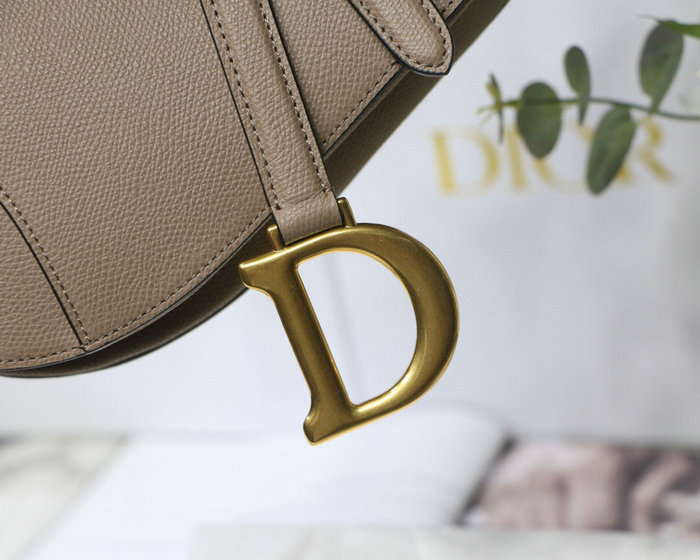 Dior Grained Calfskin Saddle Bag Grey M9001