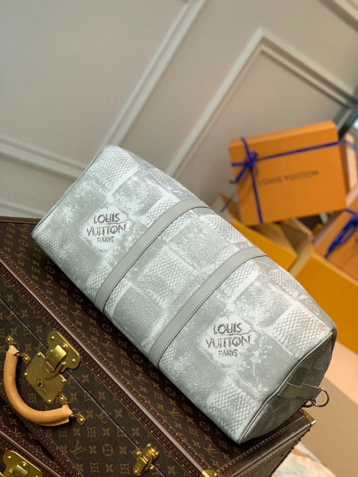 Louis Vuitton Keepall Bandouliere 50 Grey N50059