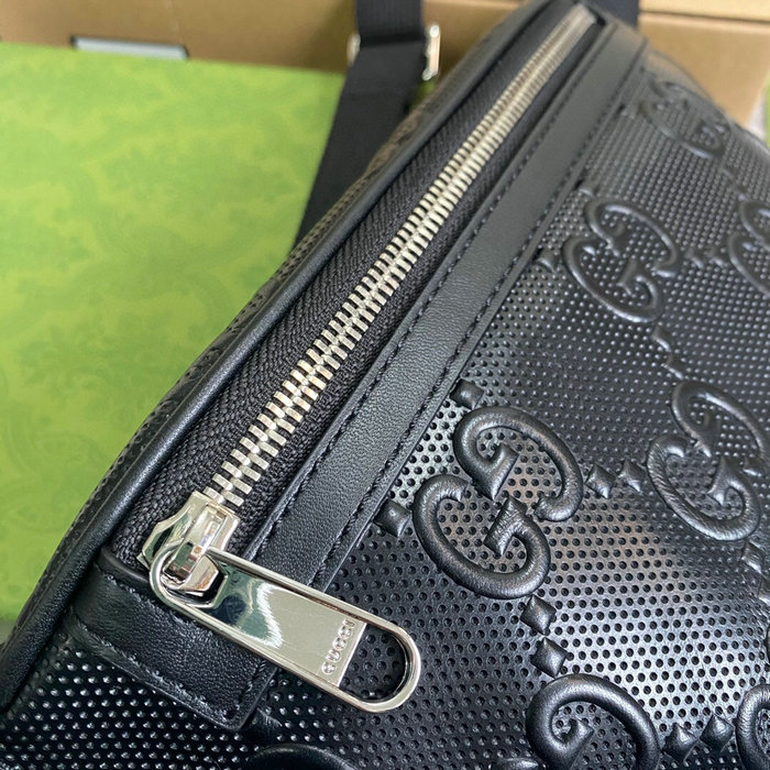 Gucci GG embossed belt bag Black 658582