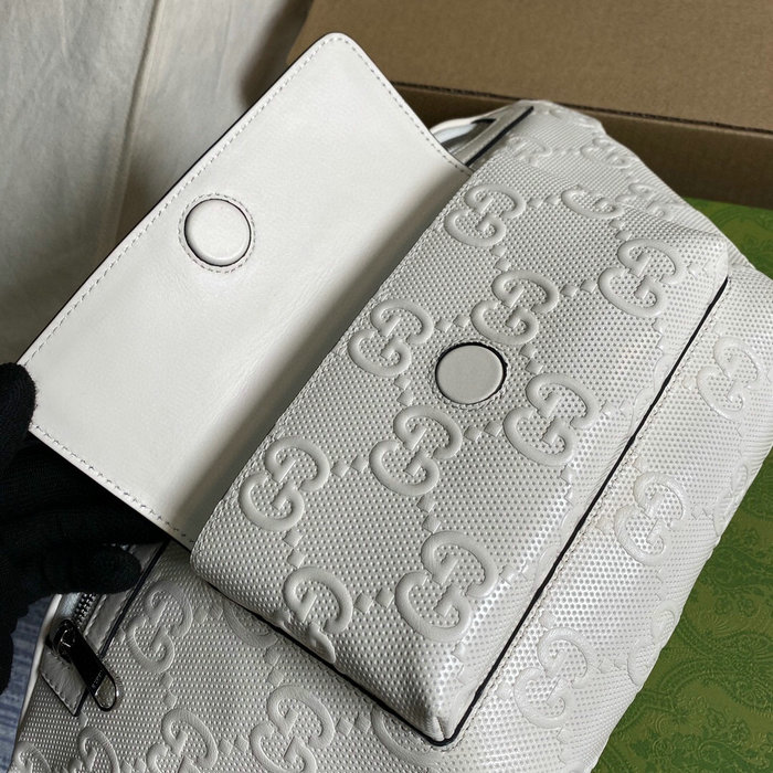 Gucci GG embossed belt bag White 645093
