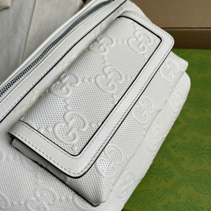 Gucci GG embossed belt bag White 645093