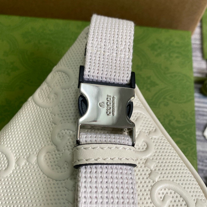Gucci GG embossed belt bag White 658582