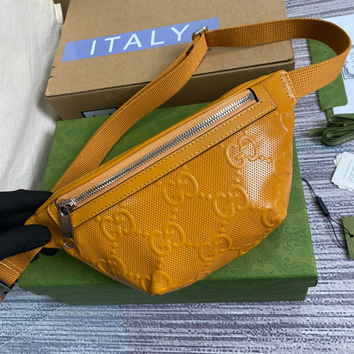 Gucci GG embossed belt bag Yellow 658582