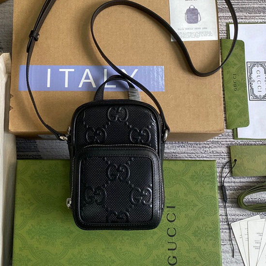 Gucci GG embossed mini bag Black 658553