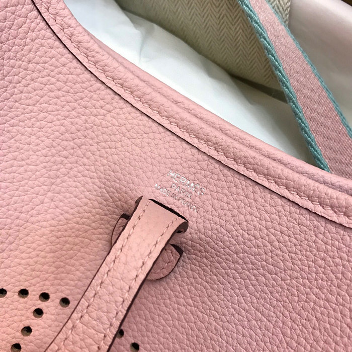 Hermes Togo Leather Mini Evelyne Bag Pink H05634