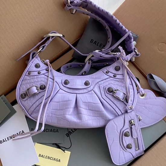 Balenciaga Le Cagole Calfskin XS Shoulder Bag Purple B67130