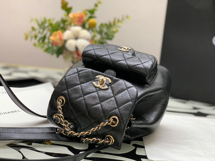 Chanel Calfskin Backpack Black AS2908