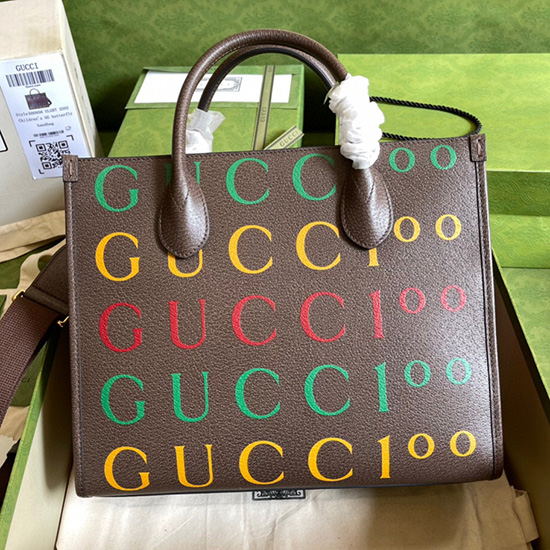 Gucci 100 small tote bag Brown 680956