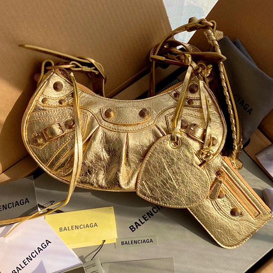 Balenciaga Le Cagole XS Shoulder Bag Gold B67130