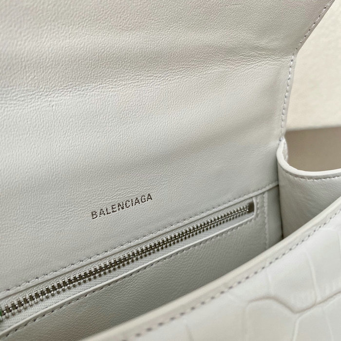 Balenciaga croc-effect leather Hourglass Top Handle Bag B59354B7